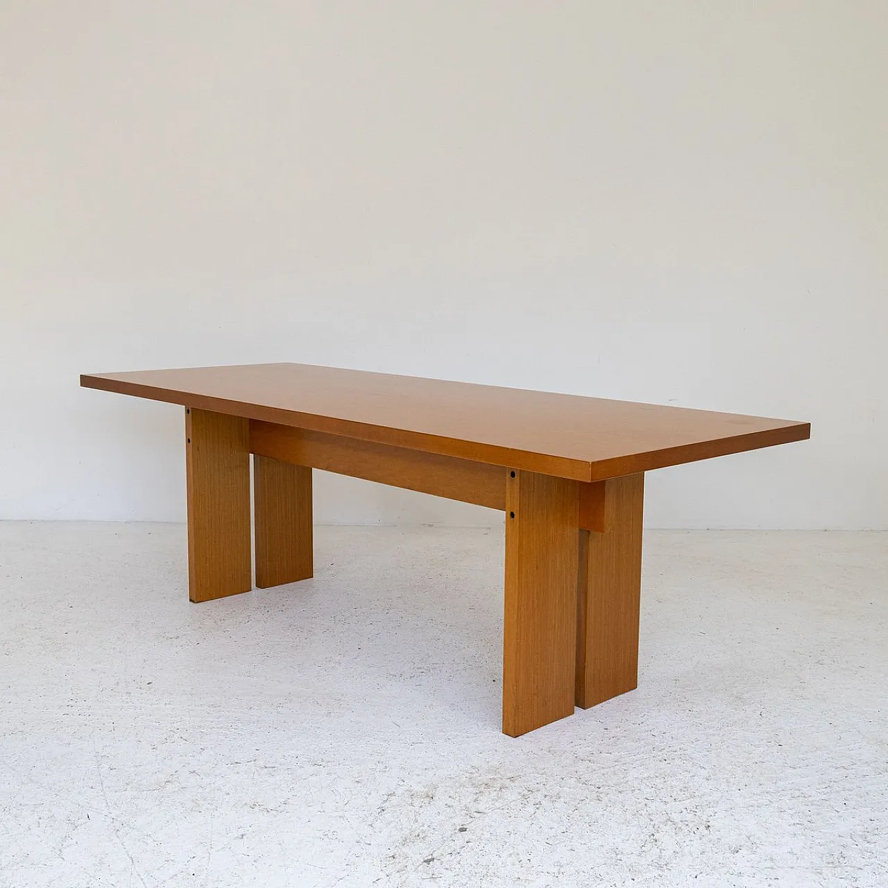 Tavolo rettangolare in legno, anni '70 5