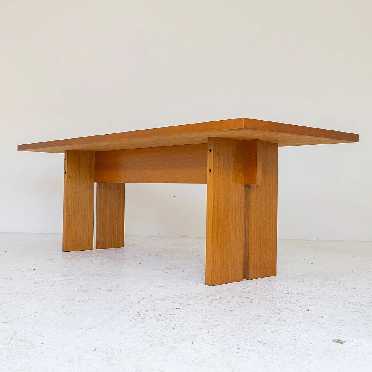 Tavolo rettangolare in legno, anni '70 6