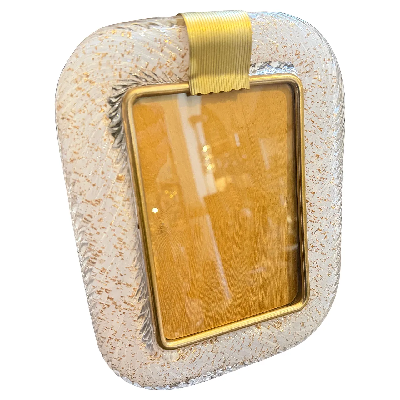 Barovier style Art Deco Murano glass picture frame, 1990s 2