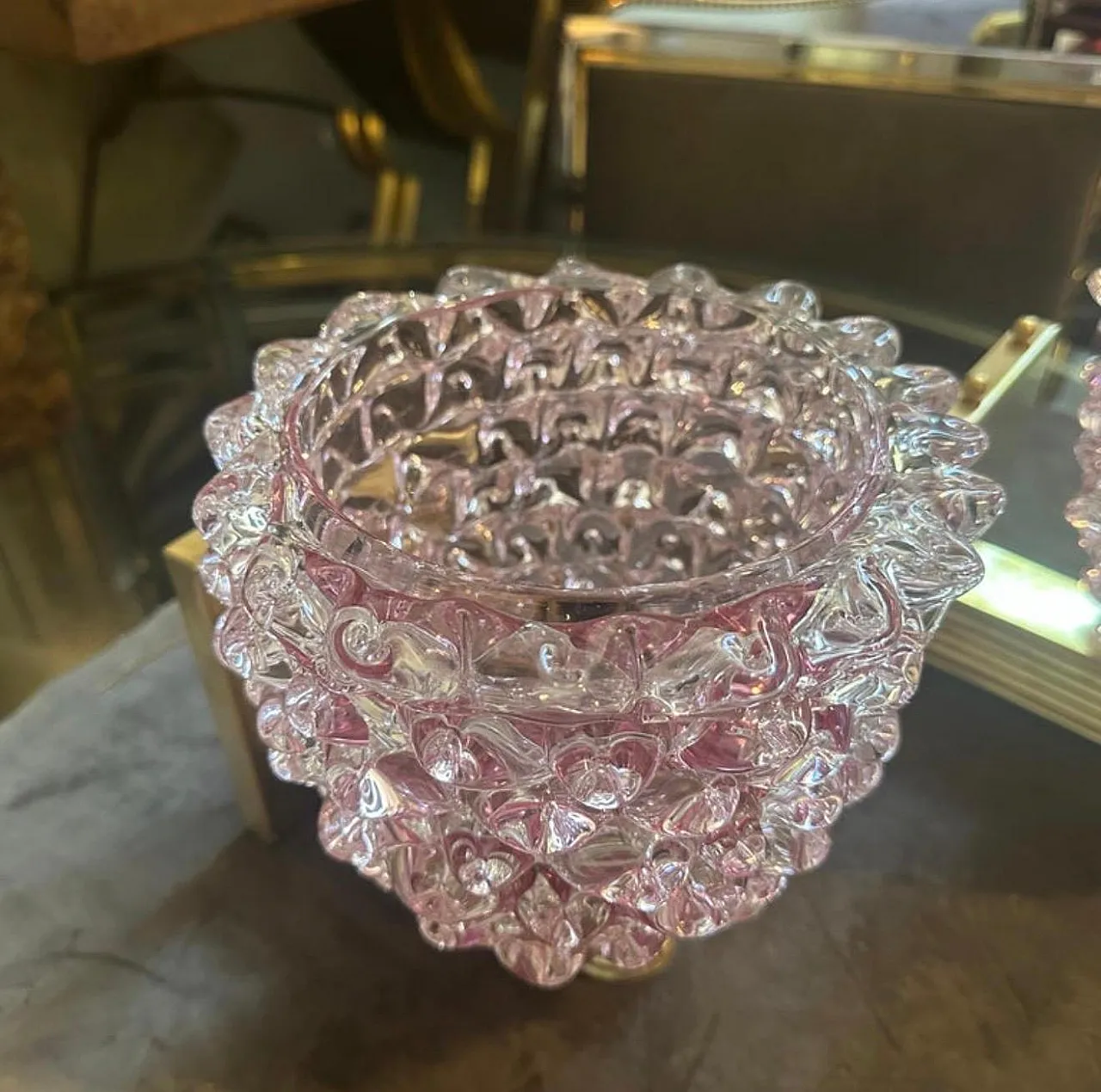 Coppia di applique in vetro di Murano rosa rostrato, anni '90 6