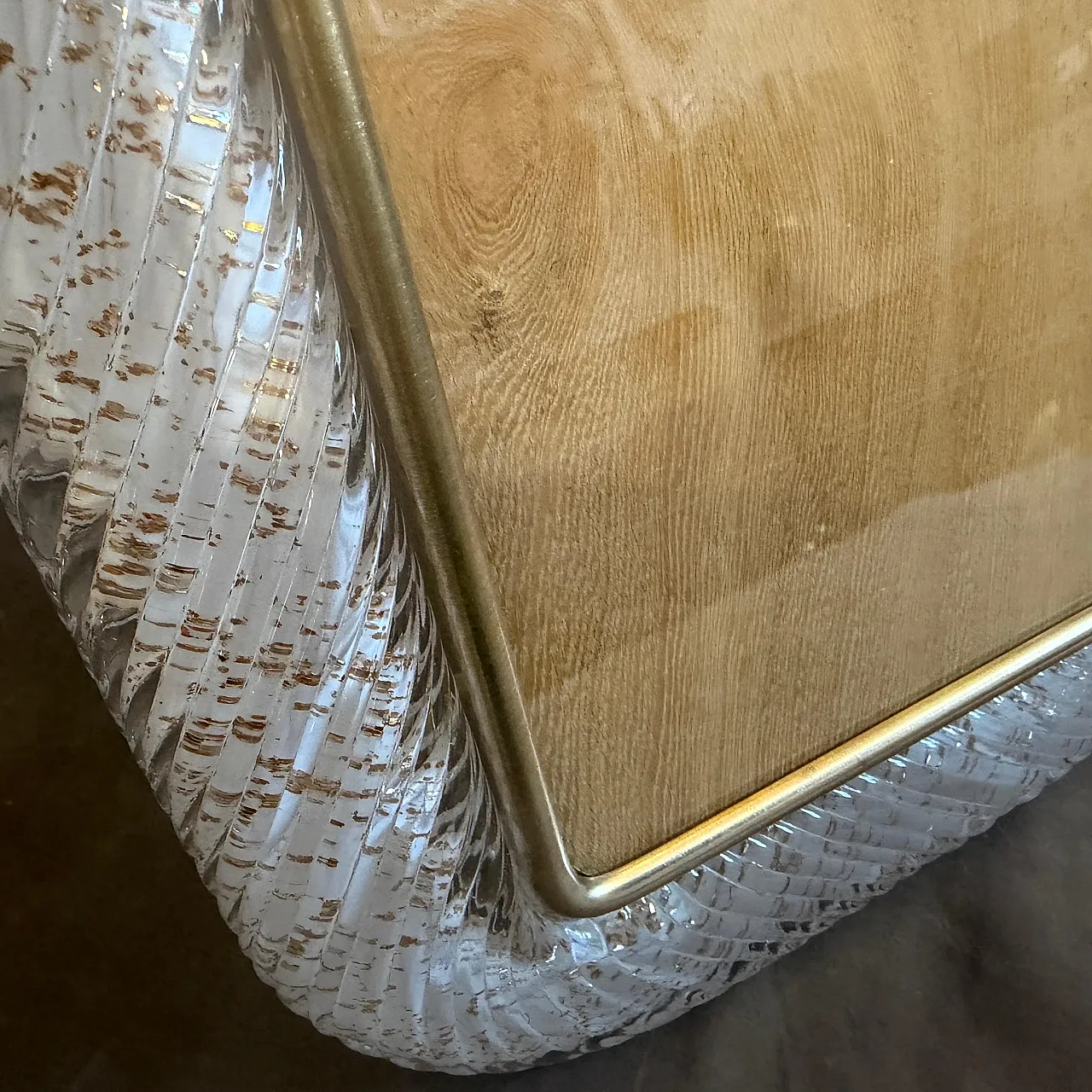 Barovier style Art Deco Murano glass picture frame, 1990s 10