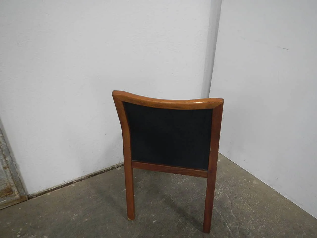 Black imitation leather chair 1980 4