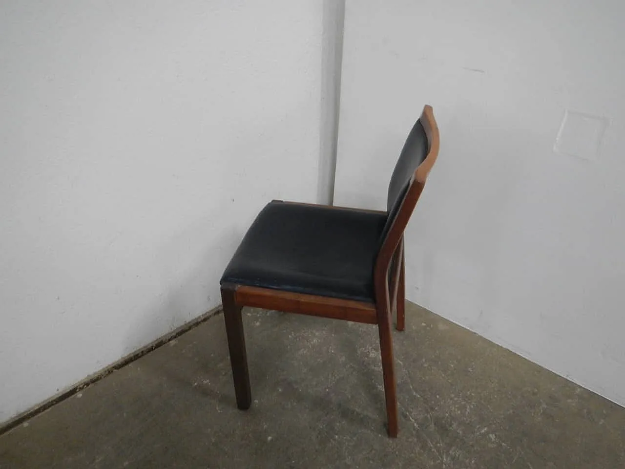 Black imitation leather chair 1980 5
