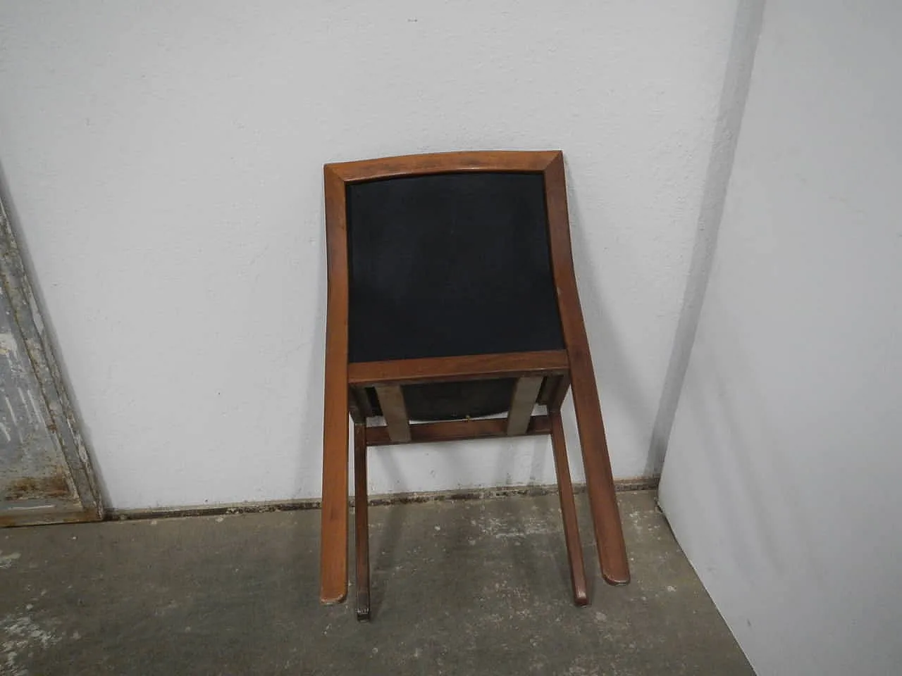 Black imitation leather chair 1980 6
