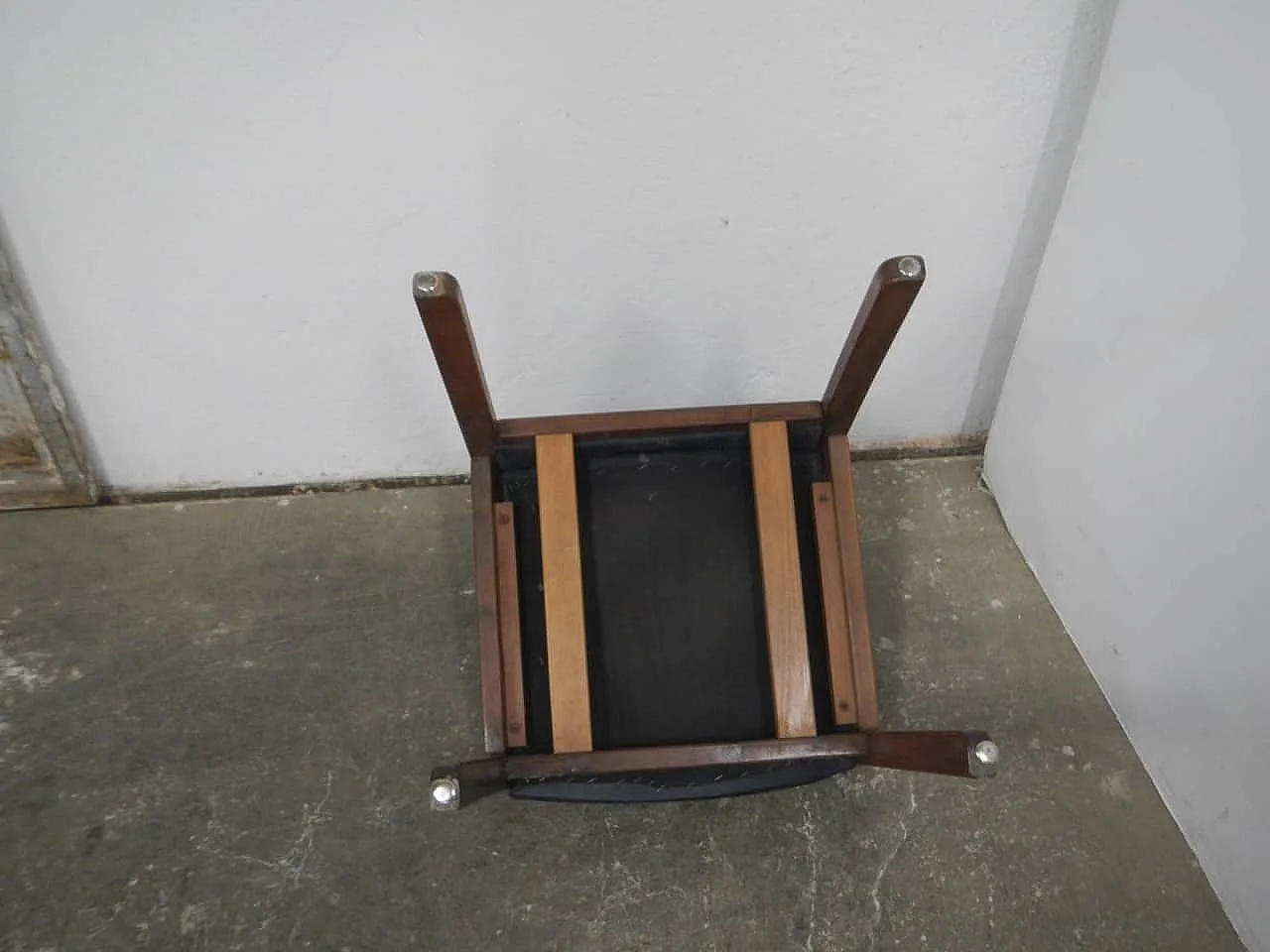 Black imitation leather chair 1980 7