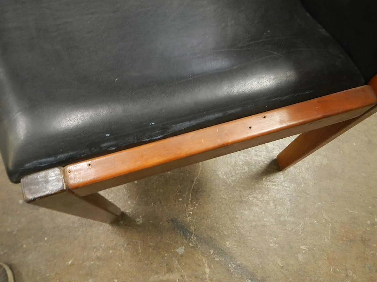 Black imitation leather chair 1980 9