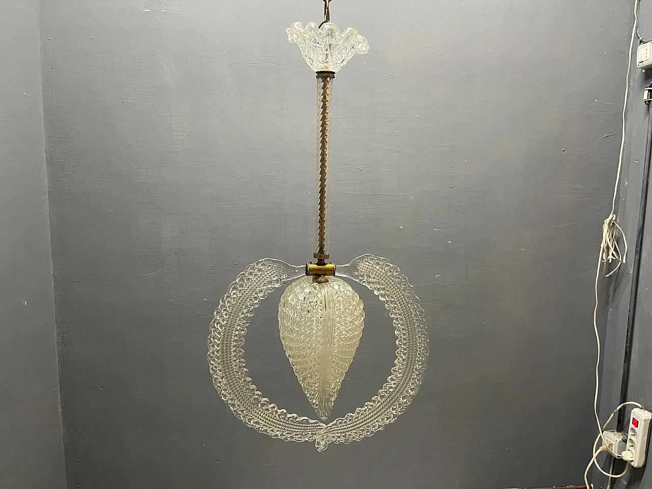 Murano glass lamp by Ercole Barovier, Italy, 1950s 8