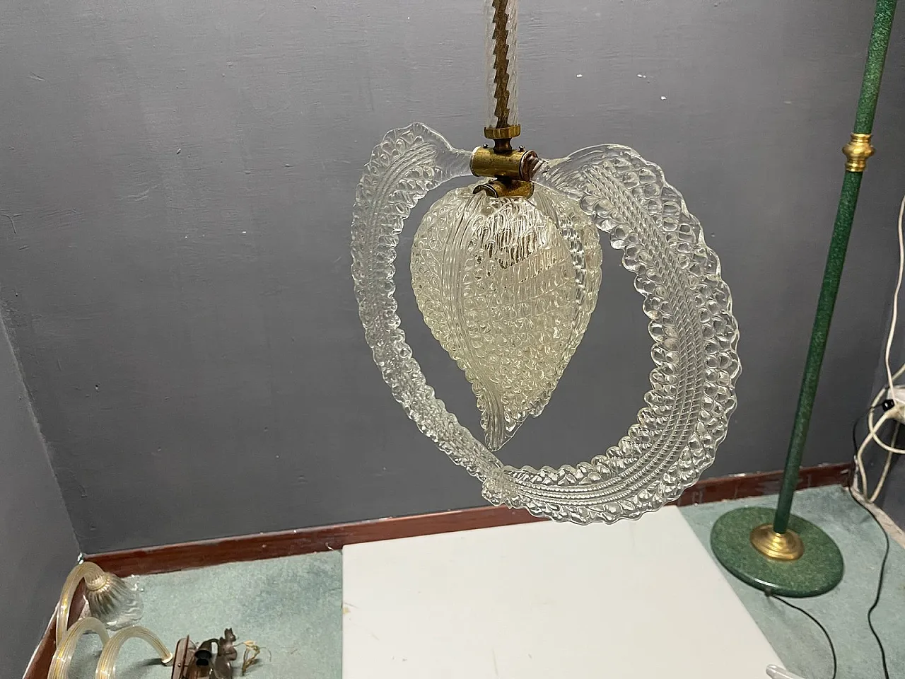 Murano glass lamp by Ercole Barovier, Italy, 1950s 11
