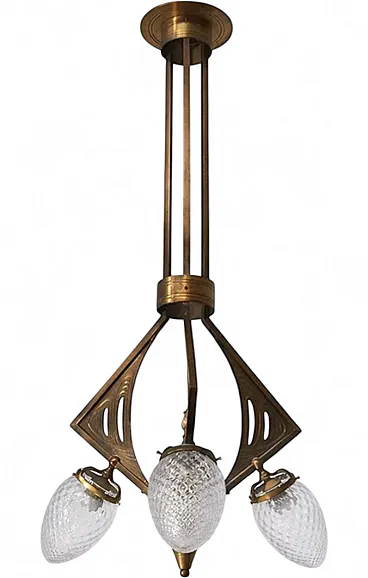 Coppia di lampadari Liberty
