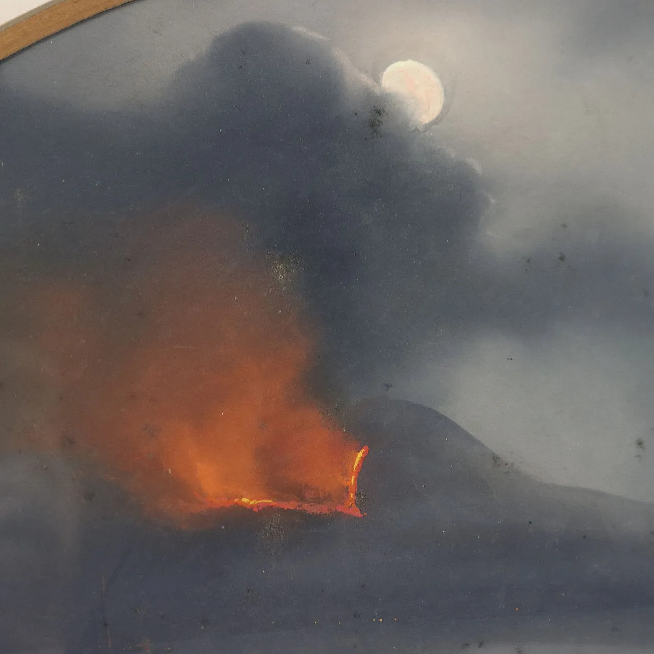 Dipinto Eruzione Notturna del Vesuvio, '900 4