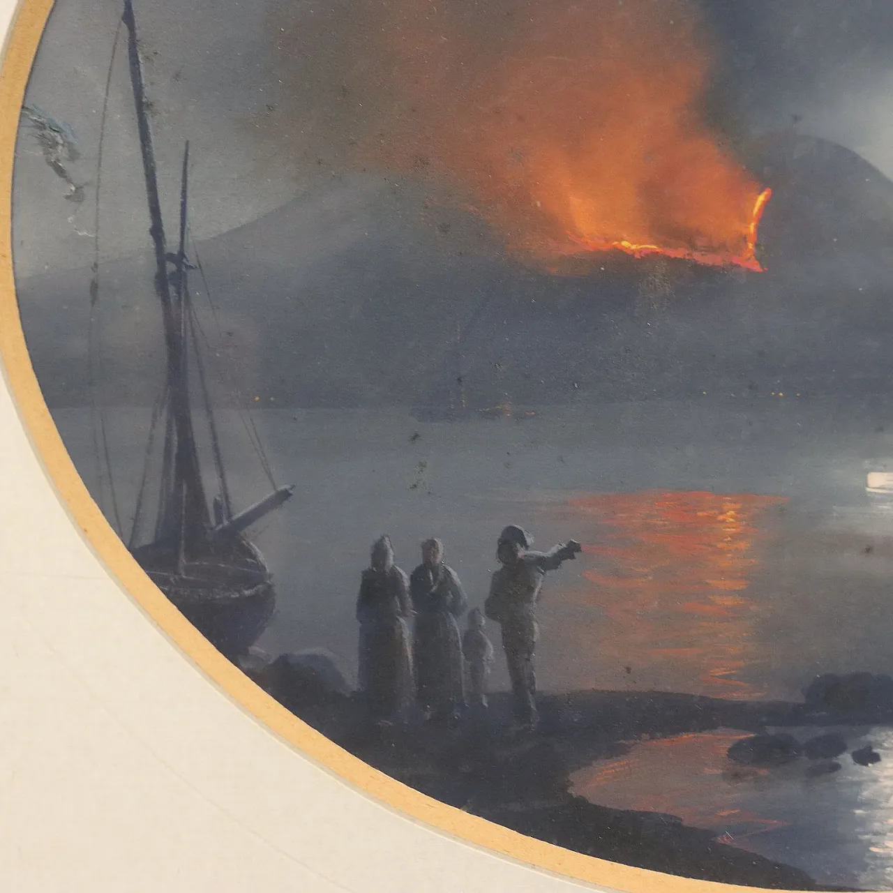 Dipinto Eruzione Notturna del Vesuvio, '900 5