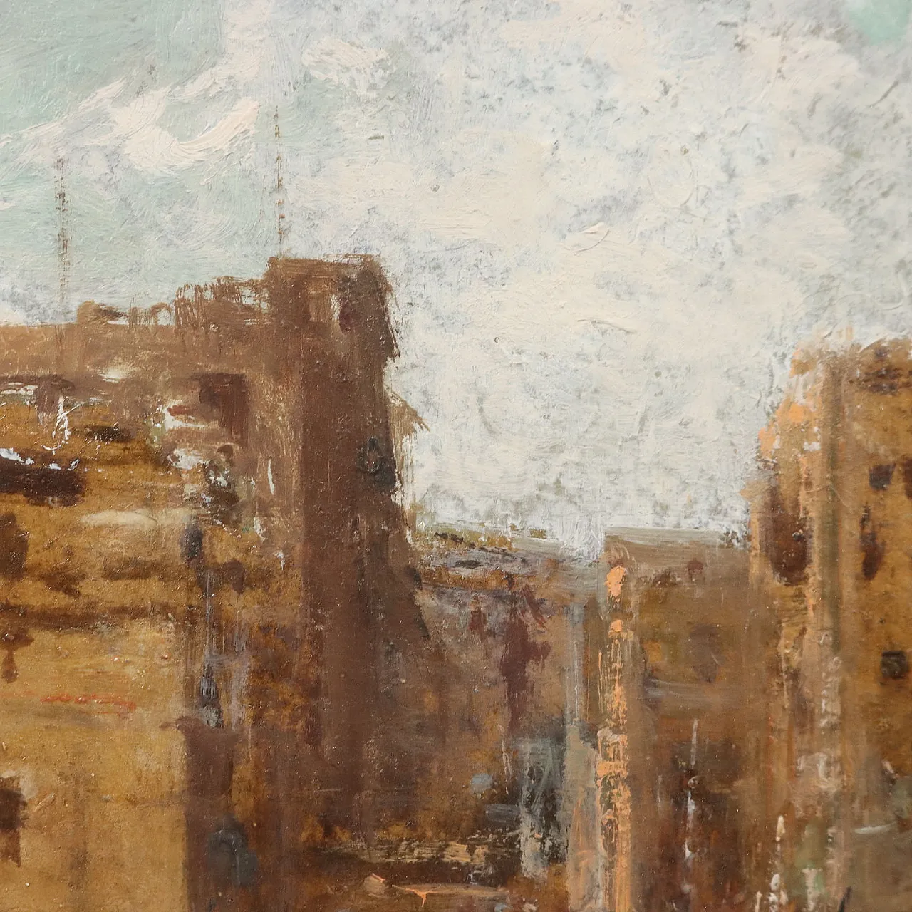 Dipinto di Ezelino Briante, olio su cartone, '900 7