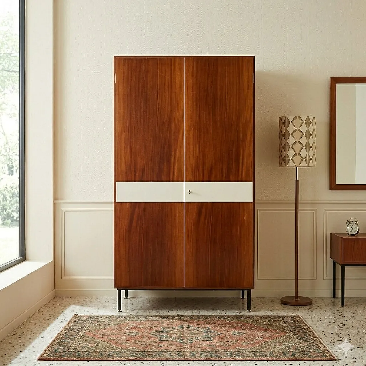 Armadio in legno e formica, anni '60 2