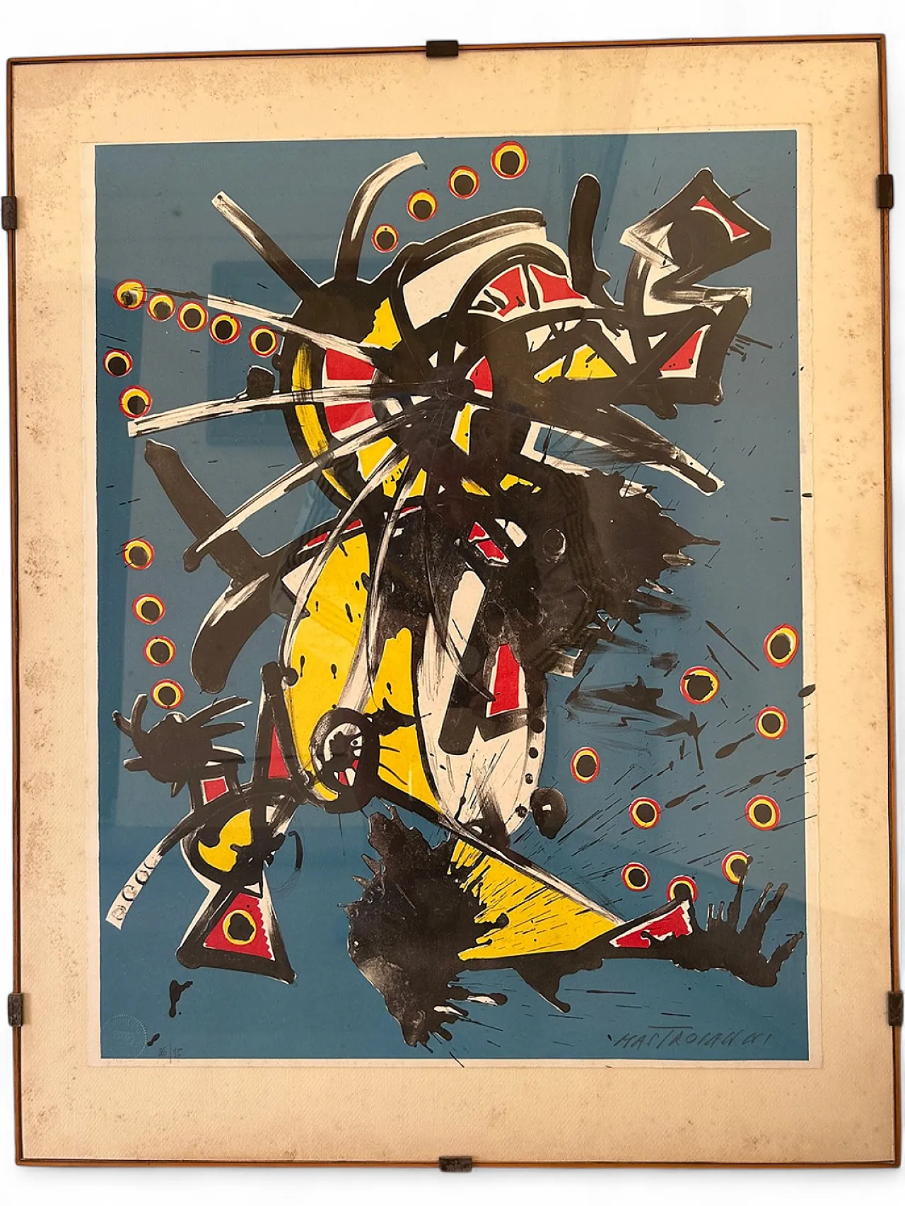Mastroianni, litografia astratta in tiratura limitata, anni '70 6