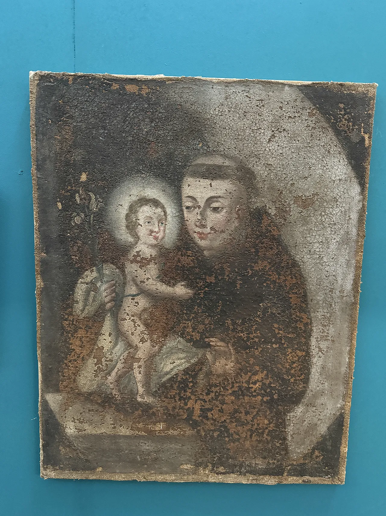 St. Anthony of Padua and Child, oil on canvas, 18th century 2