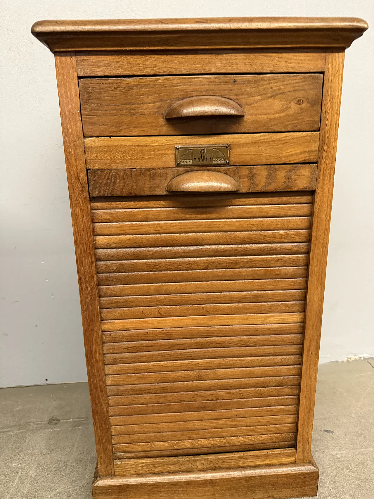 Mid-century column shutter in oak, 20th century 3
