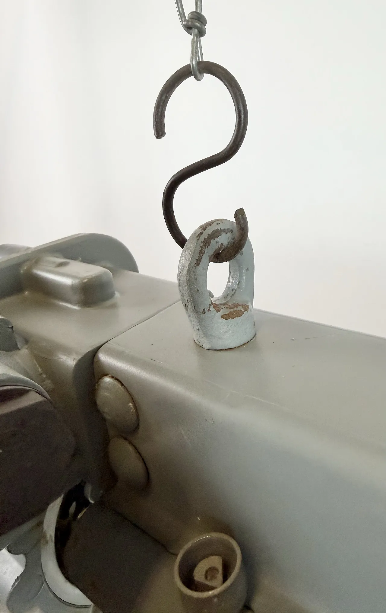 Grey Industrial Hanging Tube Light from Elektrosvit, 1970s 8