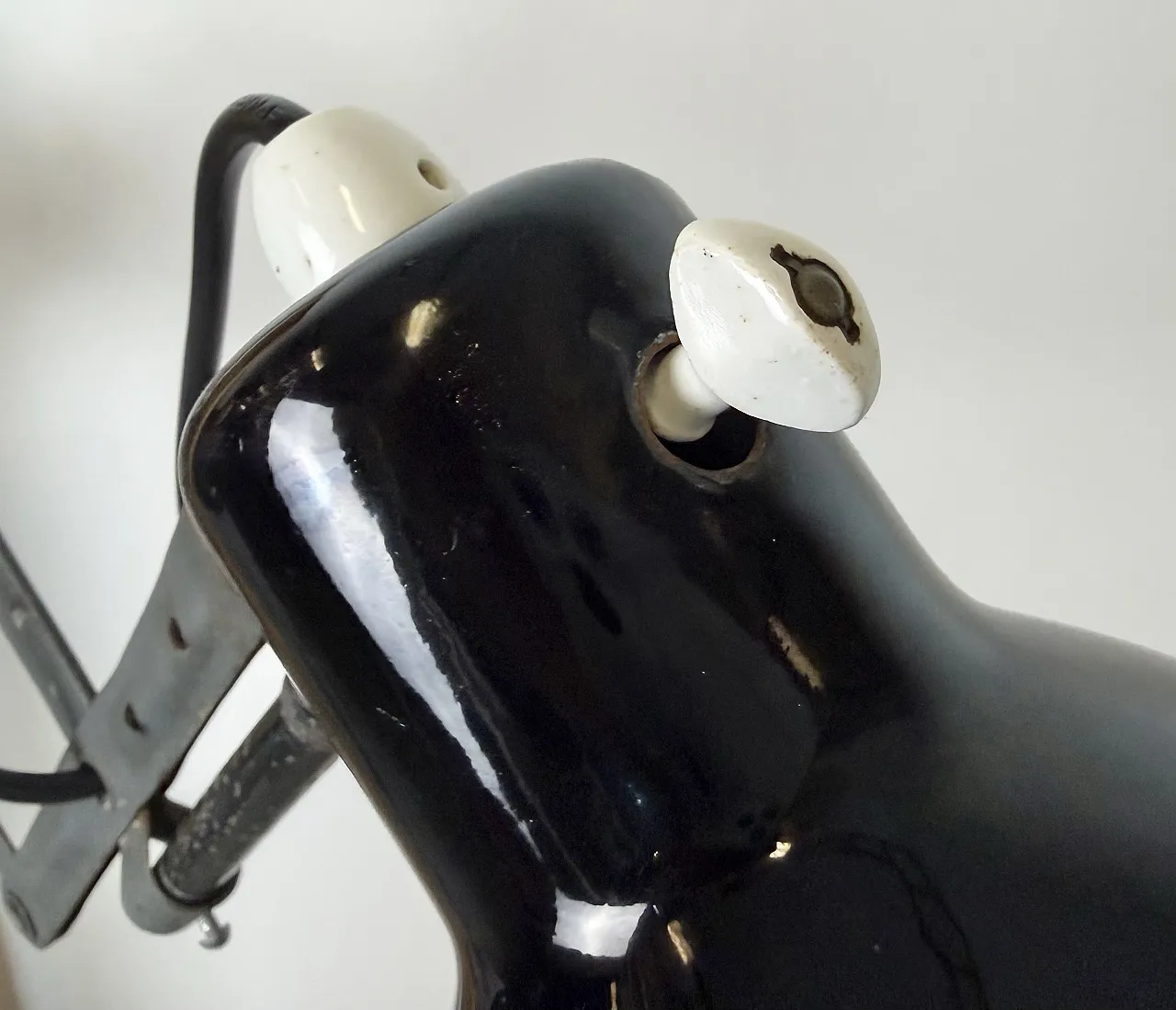 Industrial Black Enamel Scissor Wall Lamp, 1950s 19
