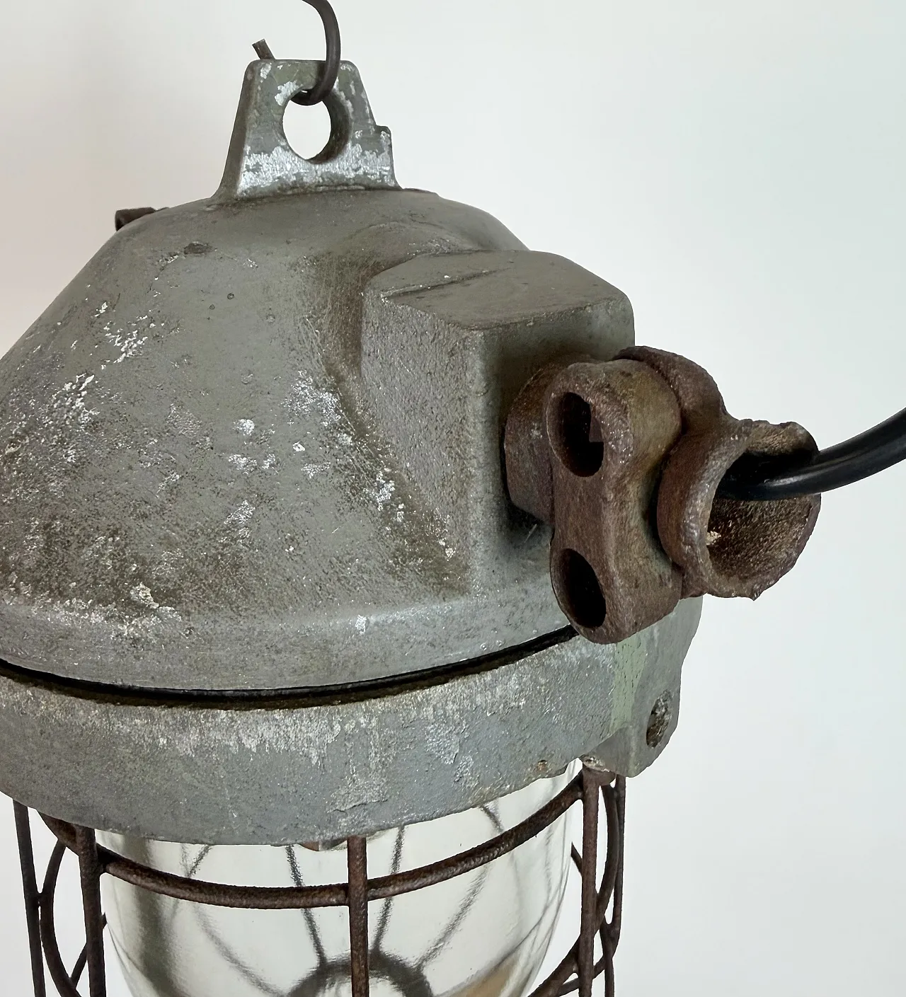 Grey Industrial Explosion Proof Lamp from Elektrosvit, 1960s 7