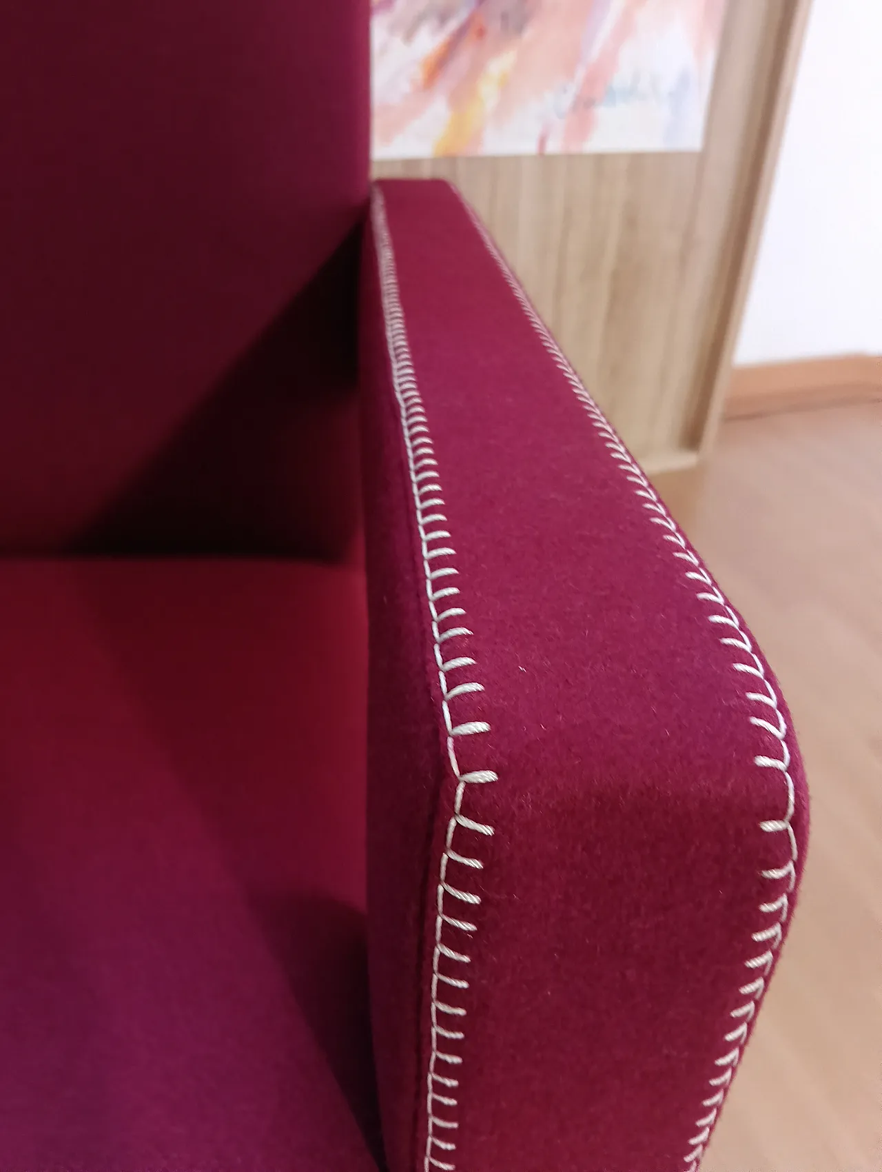 Poltrona Utrecht 637 in lana bordeaux di Cassina, anni 2000 76