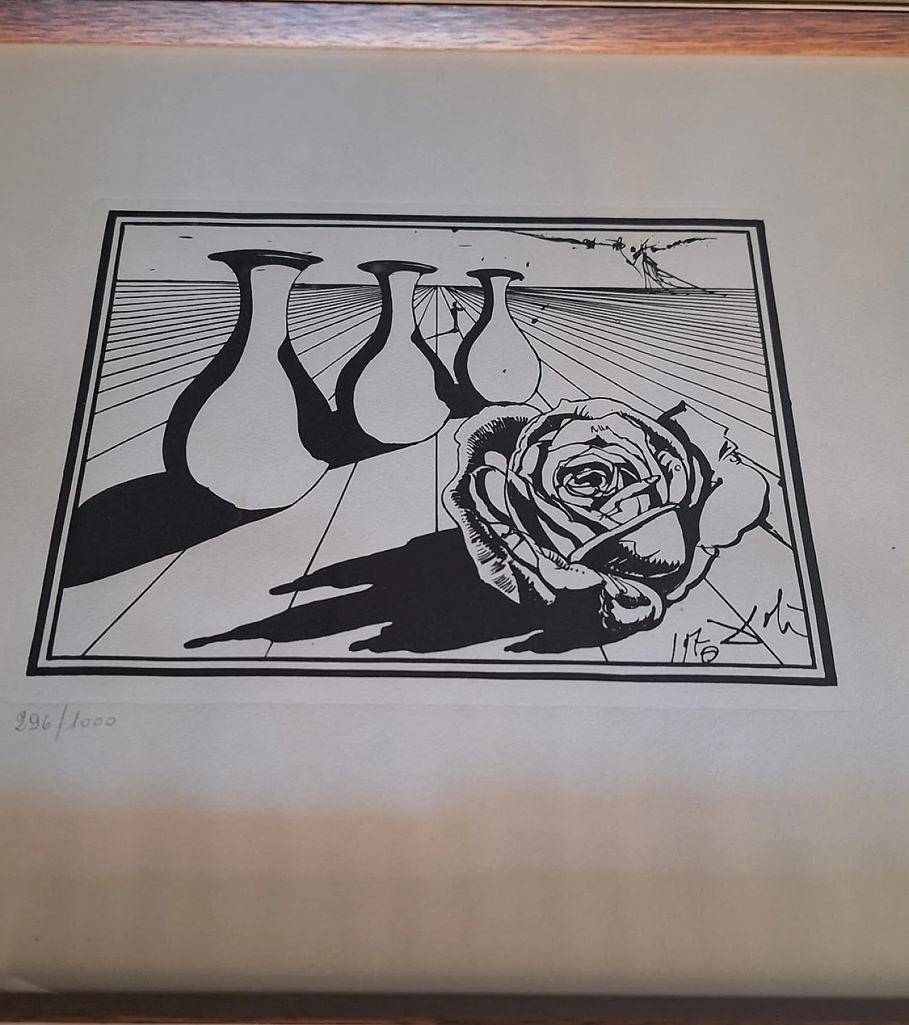 3 Serigrafie di Salvador Dali, Composizioni Rosso Antico, anni '70 8