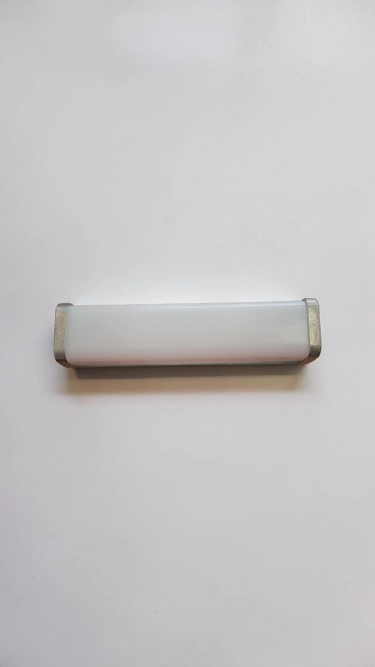 Lampada da parete in vetro e metallo, anni '60 4