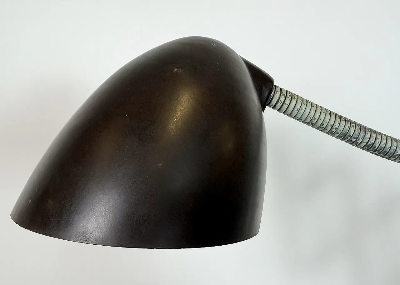 Green Industrial Scissor Wall Lamp from Elektroinstala, 1960s 6