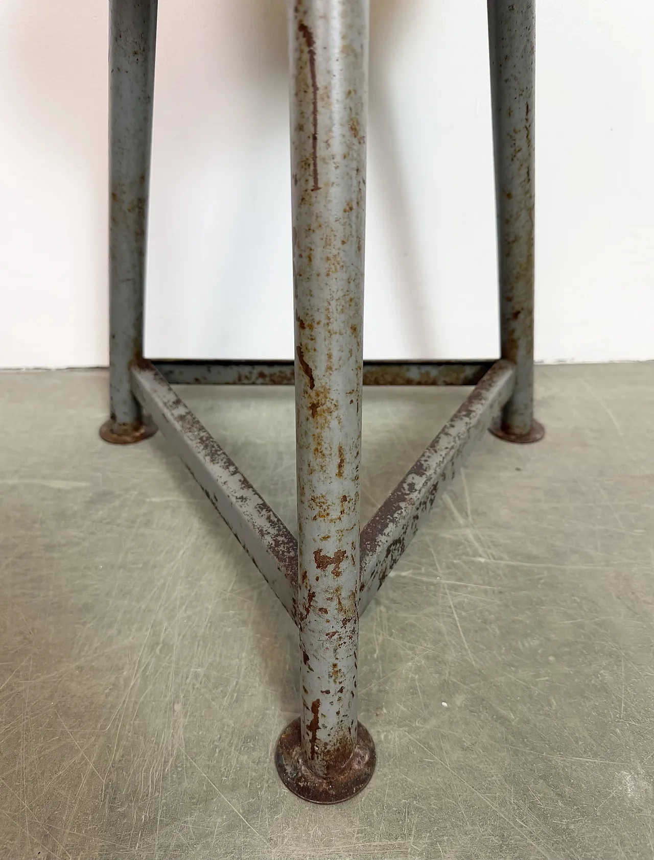 Grey Industrial Workshop Stool, 1960s 6