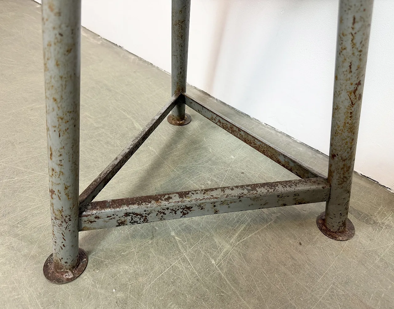 Grey Industrial Workshop Stool, 1960s 9