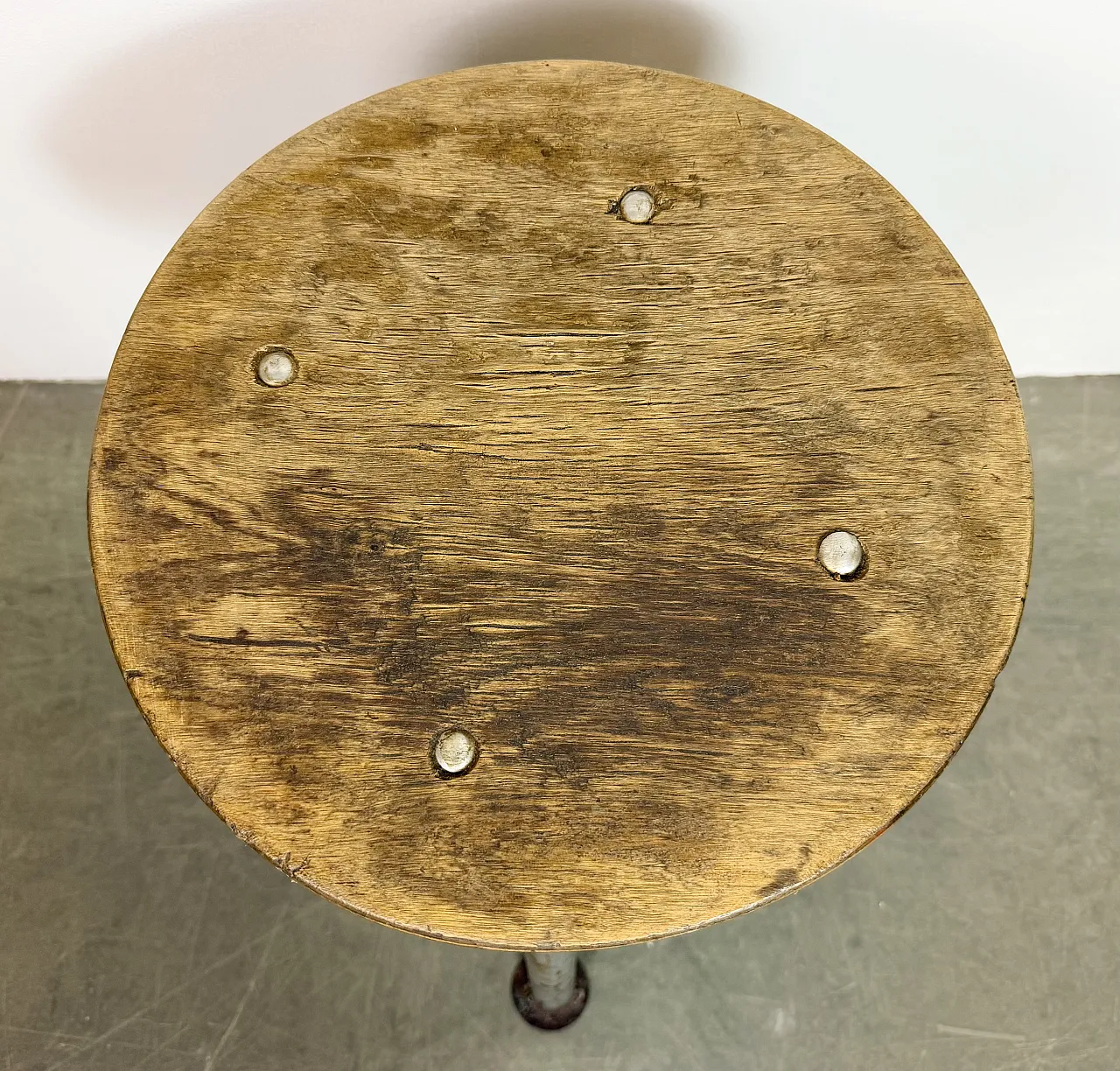 Grey Industrial Workshop Stool, 1960s 11