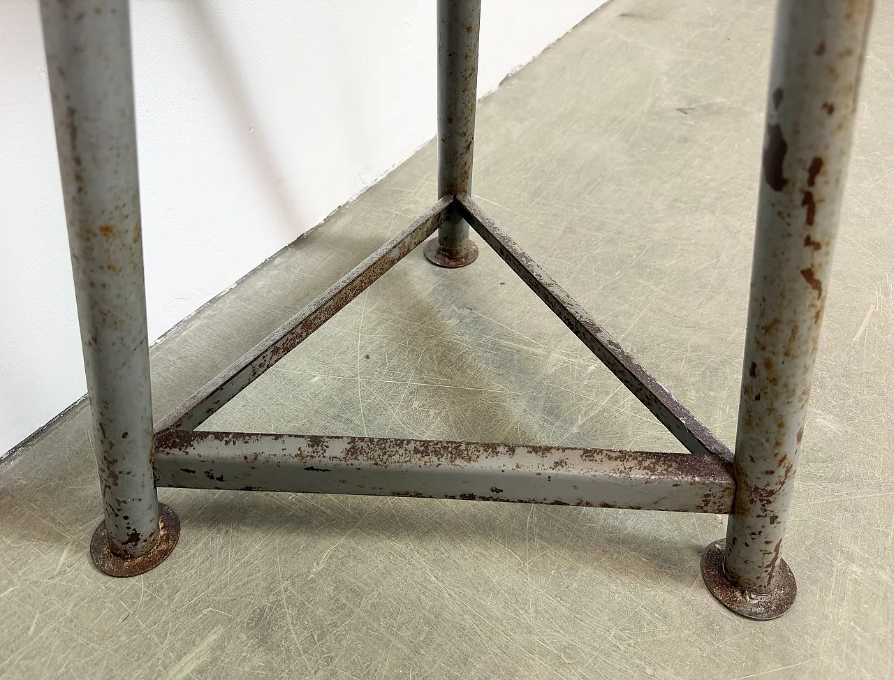 Grey Industrial Workshop Stool, 1960s 12