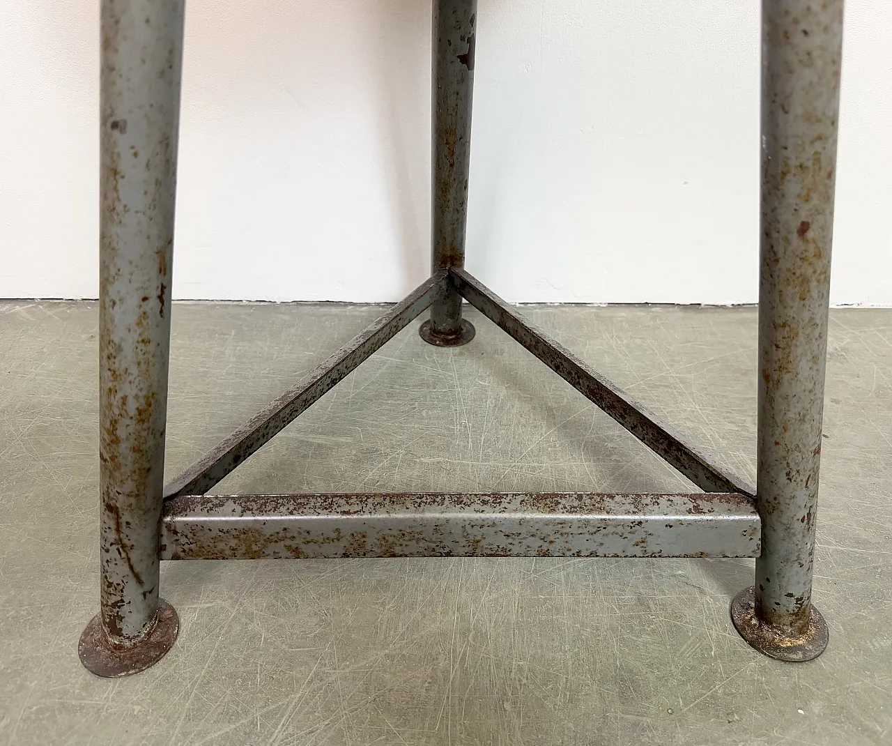 Grey Industrial Workshop Stool, 1960s 15