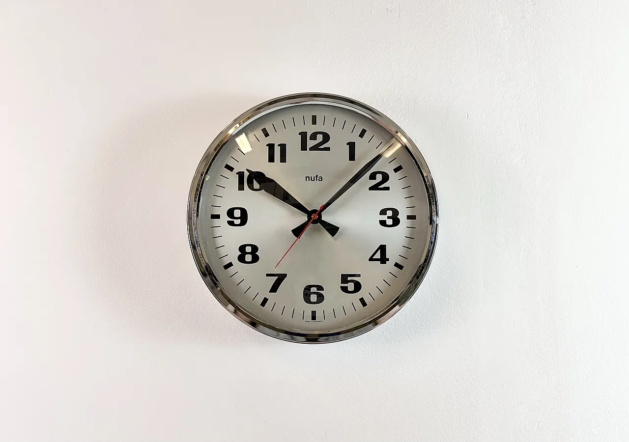 Vintage Electric Wall Clock from NUFA, 1960s 2