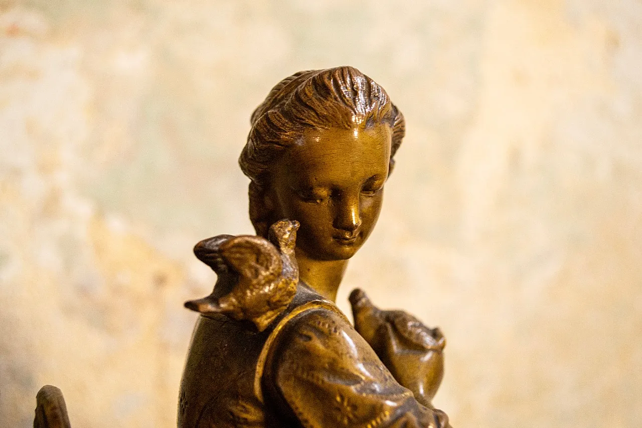 Mantel clock marble and bronze by T&Q Brevetes S.G.D.Q., 19th century 3