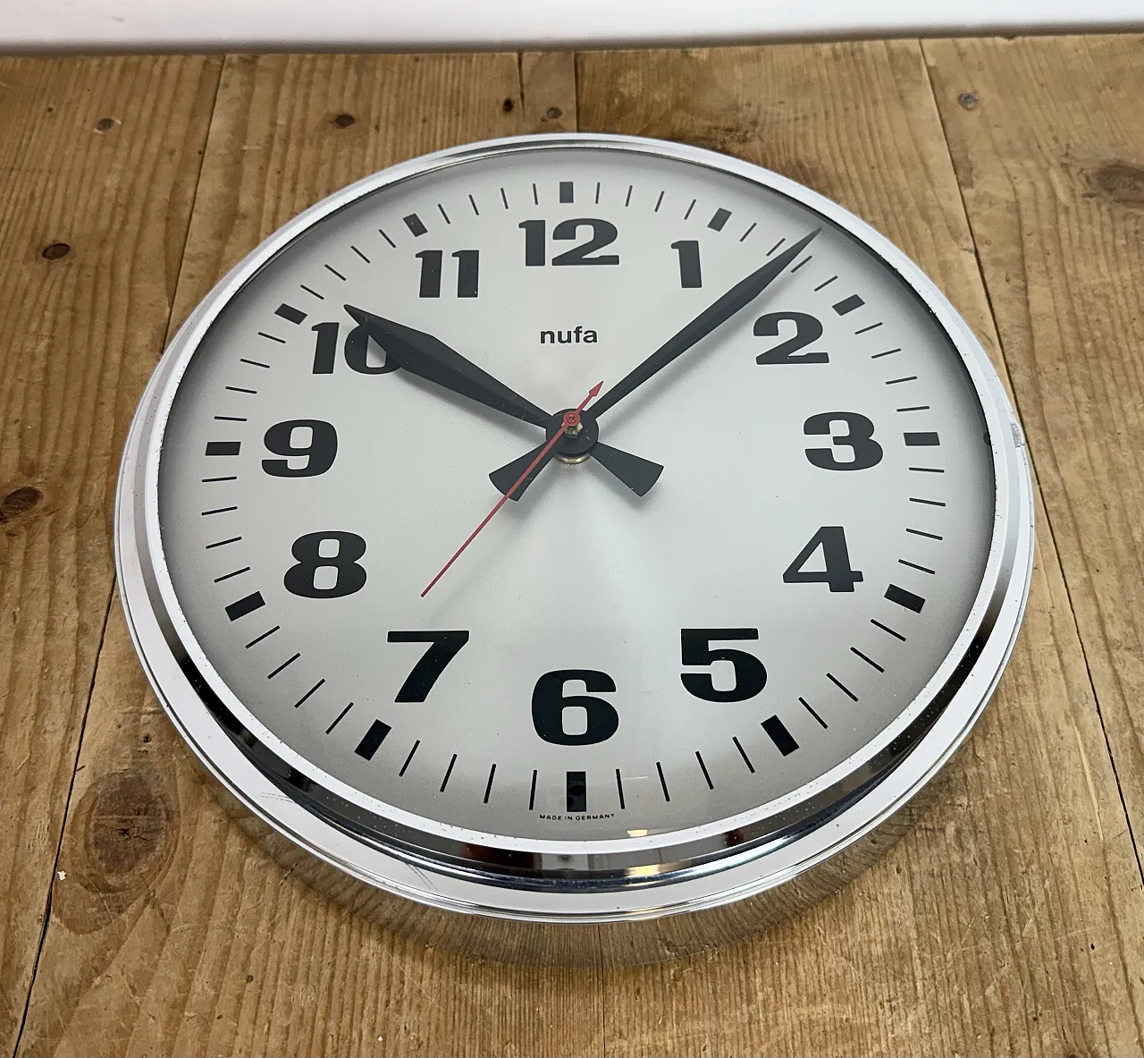 Vintage Electric Wall Clock from NUFA, 1960s 10
