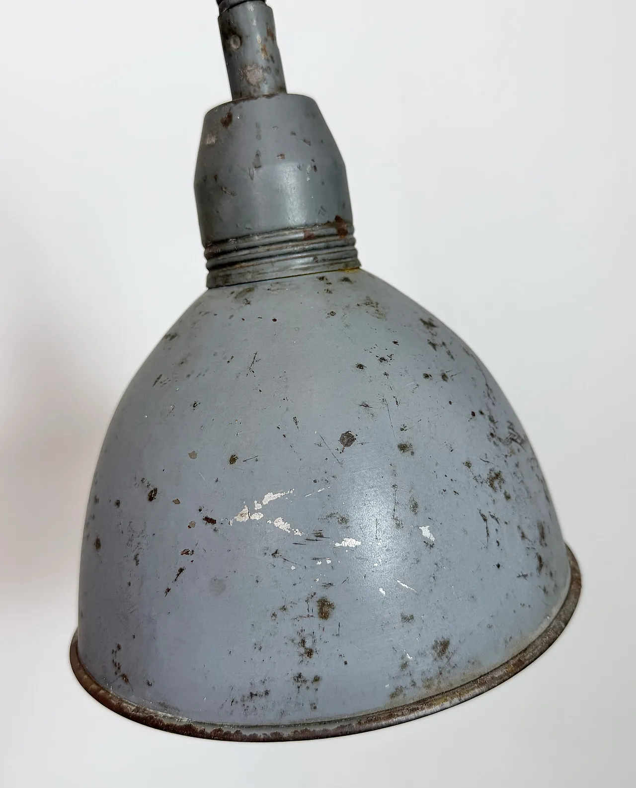 Grey Industrial Gooseneck Scissor Wall Lamp from Elektroinstala, 1960s 12