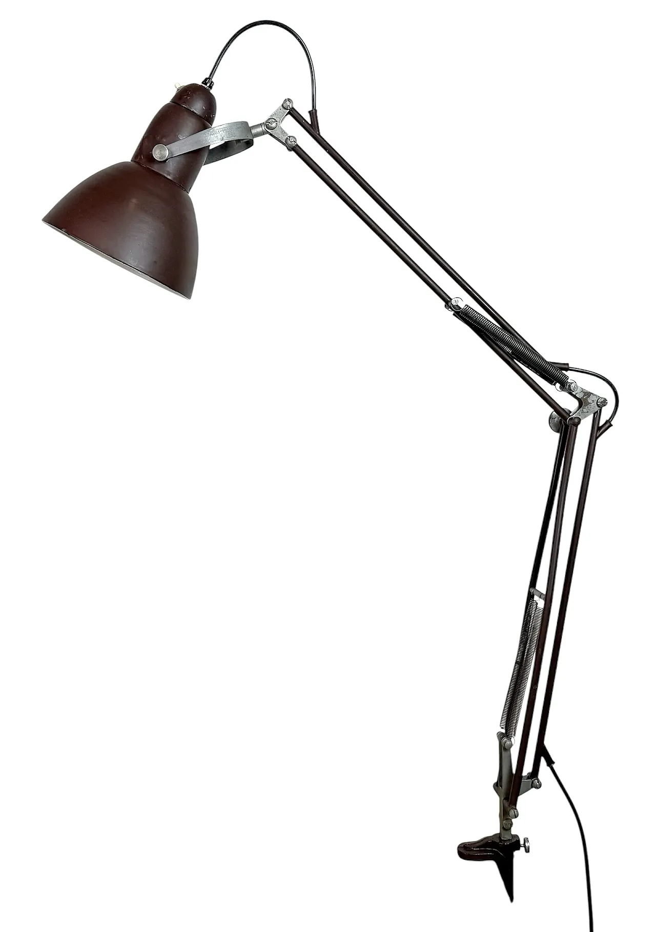 Vintage Brown Architect Table Lamp from Napako, 1950s 1