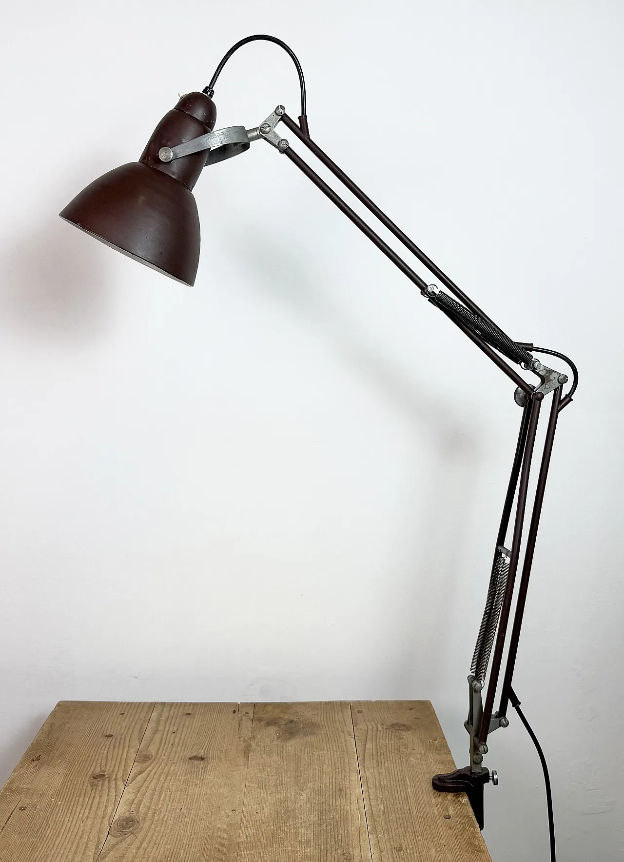 Vintage Brown Architect Table Lamp from Napako, 1950s 3