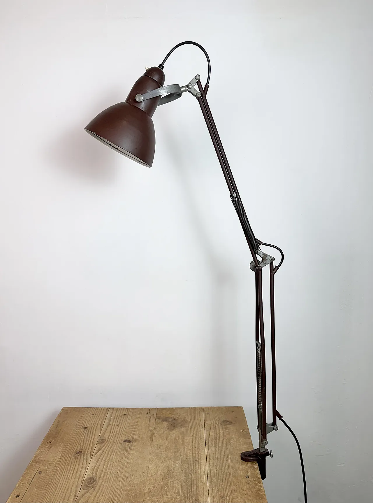 Vintage Brown Architect Table Lamp from Napako, 1950s 5