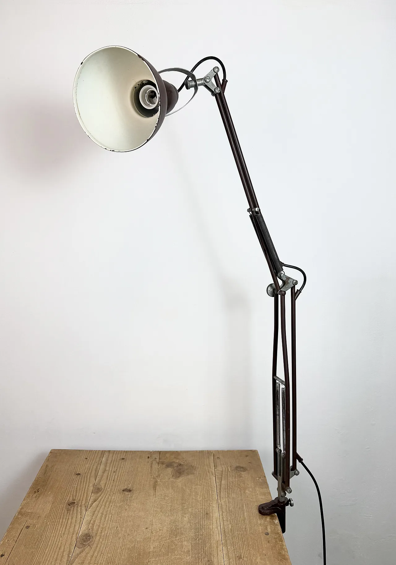 Vintage Brown Architect Table Lamp from Napako, 1950s 6