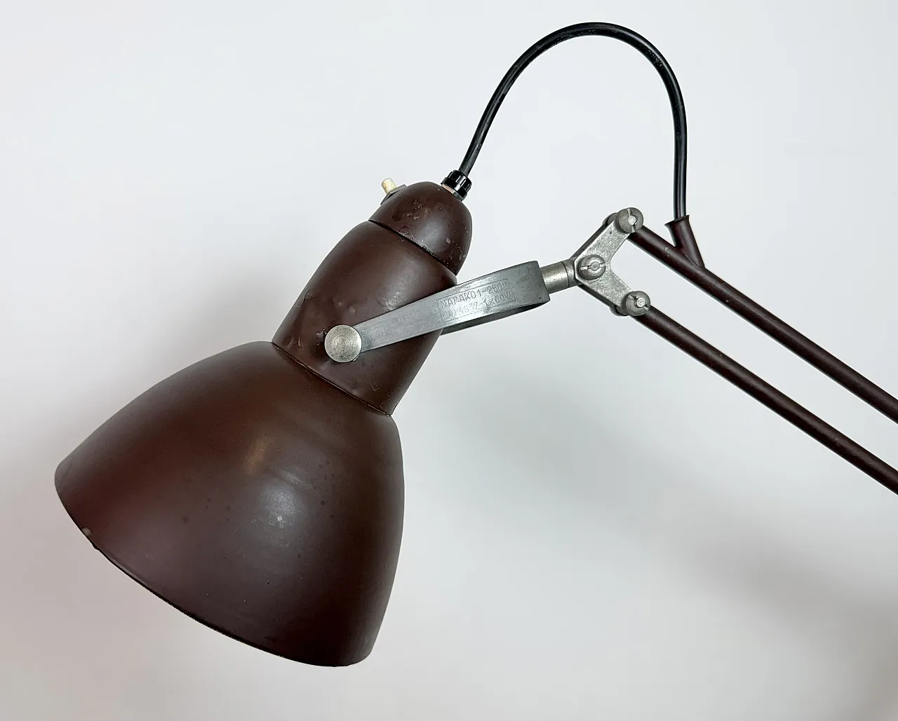 Vintage Brown Architect Table Lamp from Napako, 1950s 8