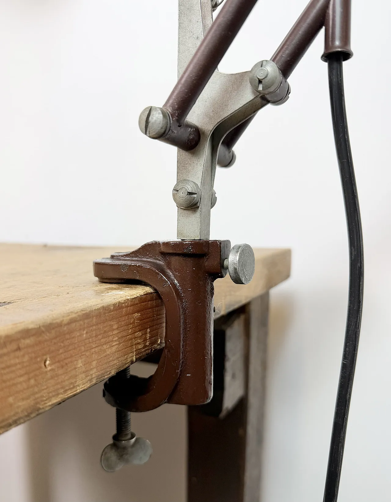 Vintage Brown Architect Table Lamp from Napako, 1950s 9