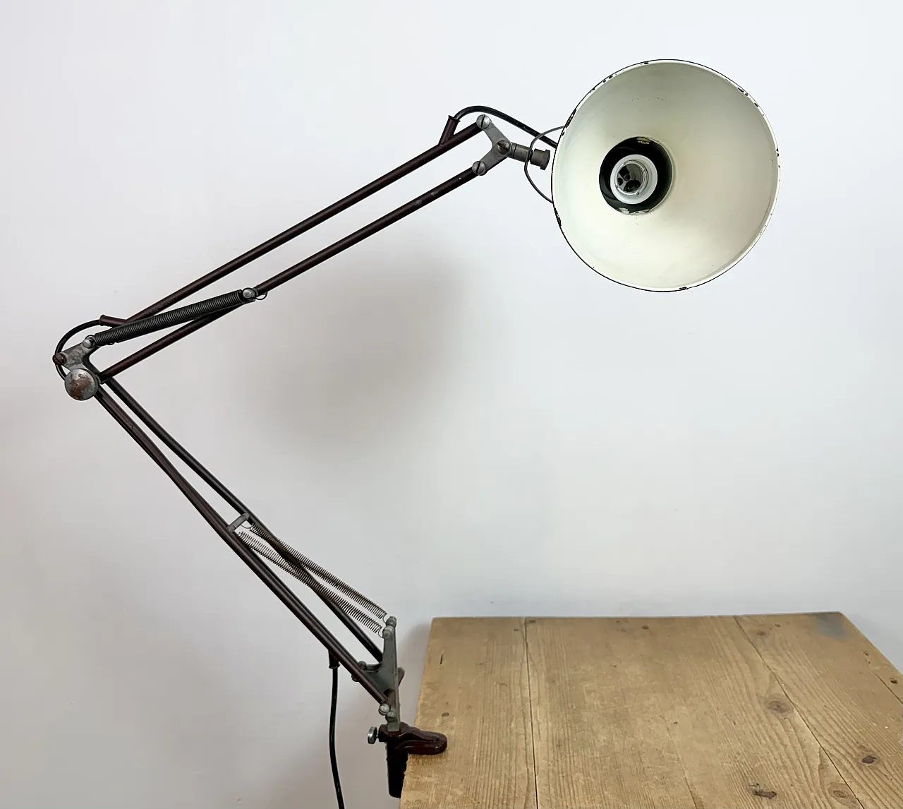 Vintage Brown Architect Table Lamp from Napako, 1950s 19