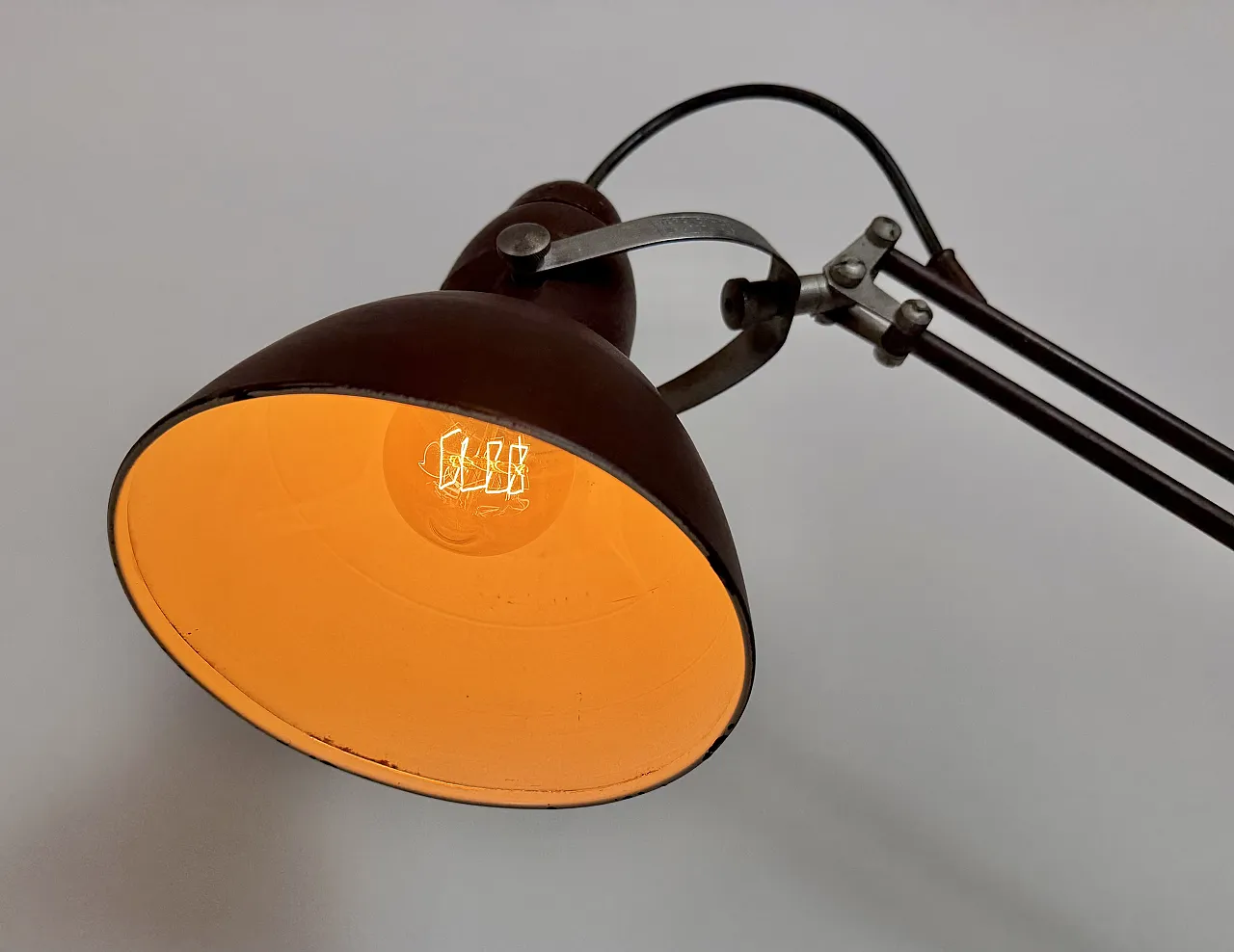 Vintage Brown Architect Table Lamp from Napako, 1950s 23
