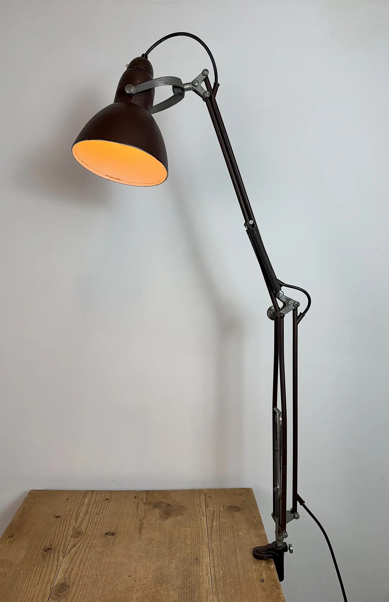 Vintage Brown Architect Table Lamp from Napako, 1950s 24