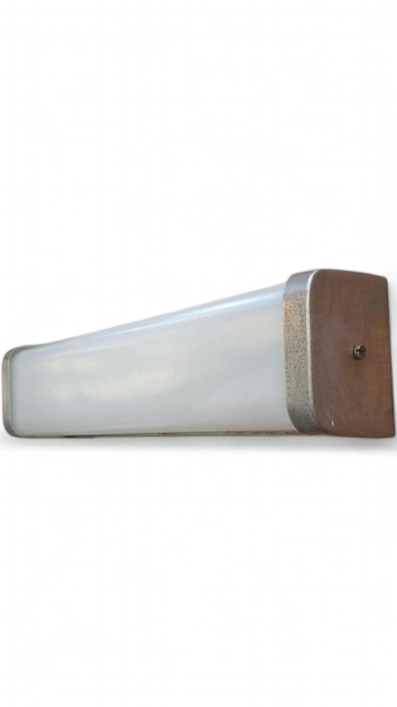 Lampada da parete in vetro e metallo, anni '60 6