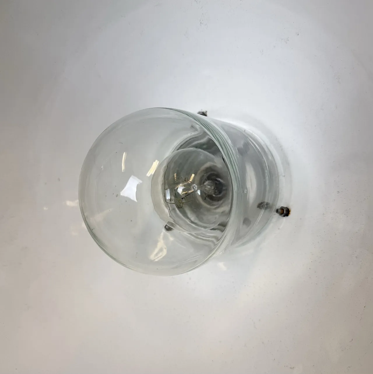 Industrial Factory Wall Lamp with Black Enamel Shade, 1960s 15