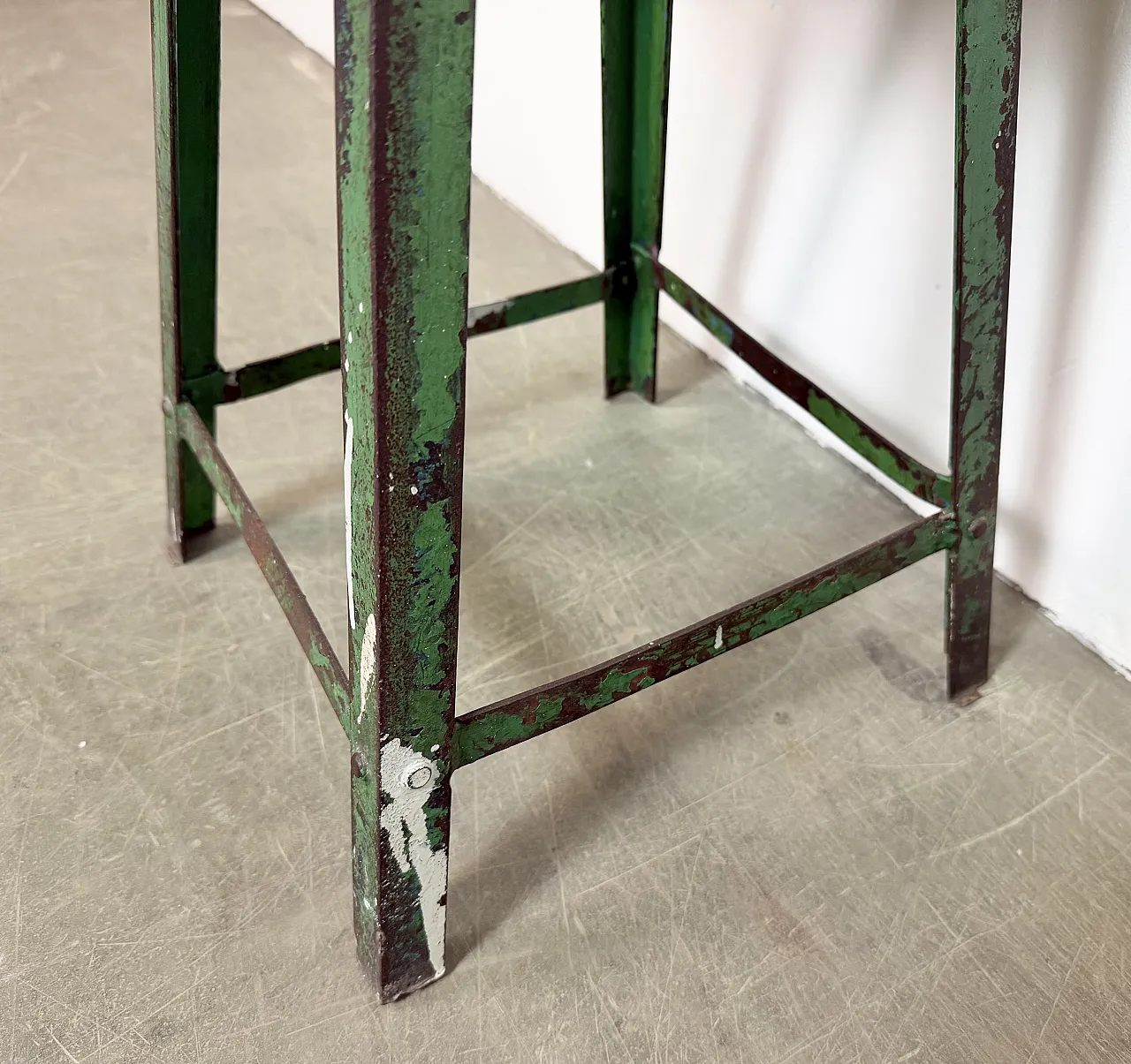 Green Industrial Workshop Stool, 1960s 11