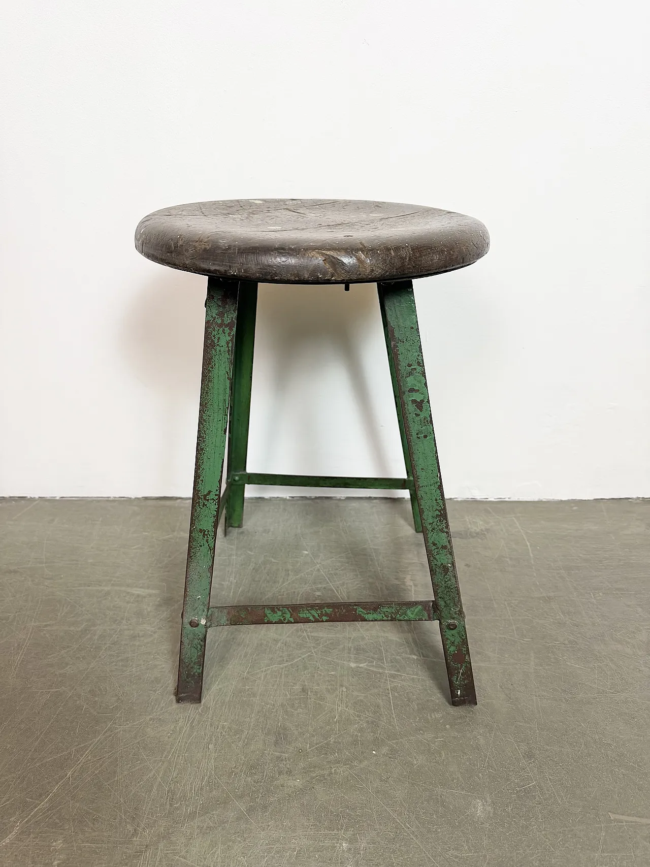 Green Industrial Workshop Stool, 1960s 12
