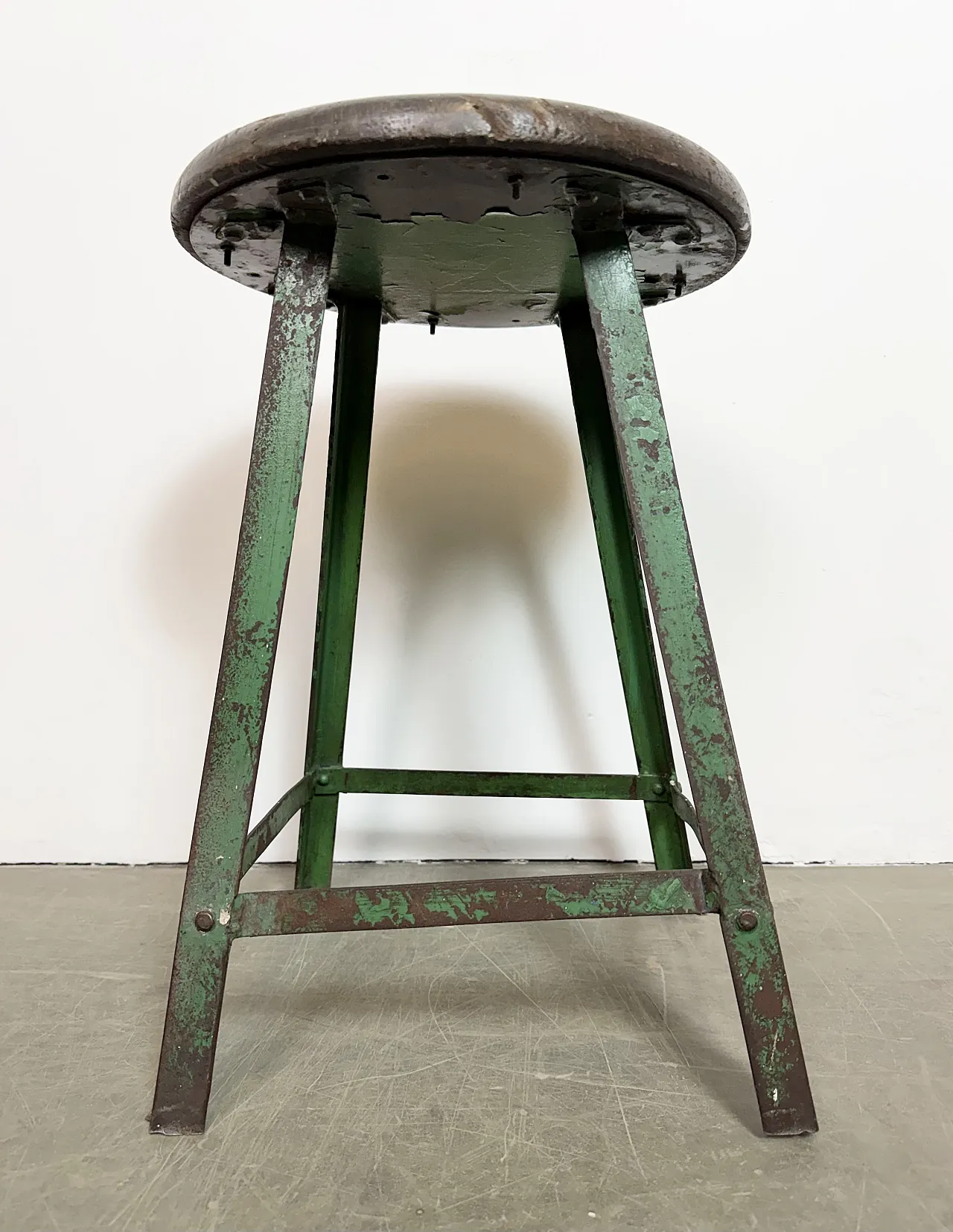 Green Industrial Workshop Stool, 1960s 13